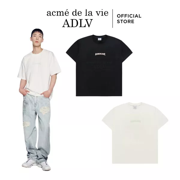 Áo Thun ADLV Rabbit Bear dáng oversized màu Đen/Kem - Hàng chính hãng