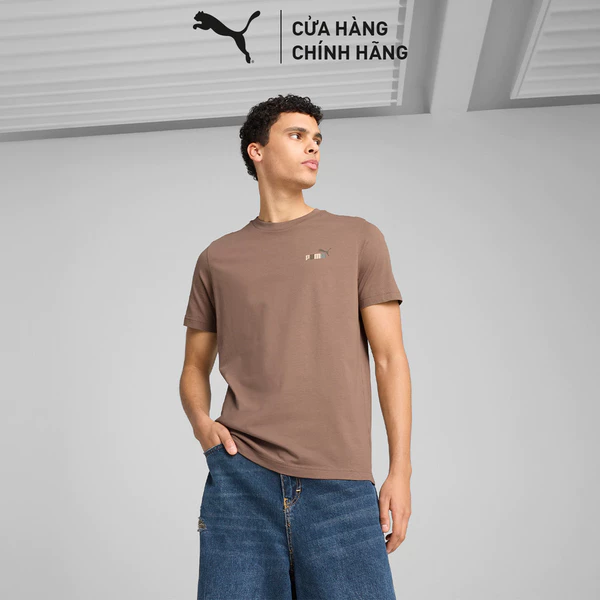 Áo Thun Thời Trang PUMA Nam Sportstyle Core GRAPHICS Back Tee Totally Taupe Màu Nâu