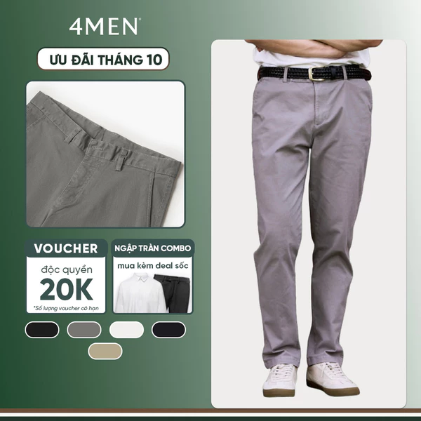 Quần Kaki Nam Trơn Form Slimfit QK032 Tôn Dáng, Mềm Mại, Thoải Mái Vận Động