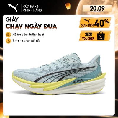 Giày Chạy Bộ PUMA Nam Deviate NITRO 4 Baltic Sea Blue-Fresh Water Màu Xanh