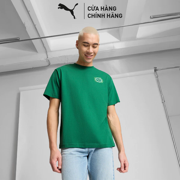 Áo Thun Thời Trang PUMA Unisex Sportstyle Prime GRAPHICS Villa Tee Archive Green Màu Xanh Lá