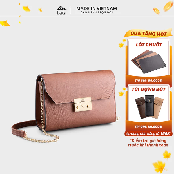 Túi Lata (Thời trang nữ đi chơi size 20 - Túi đeo chéo da 
HN100)