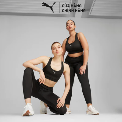 Áo Ngực Thể Thao Chạy Bộ PUMA Nữ 4KEEPS RUN BRA - MID Black Màu Đen