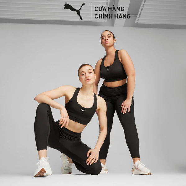 Áo Ngực Thể Thao Chạy Bộ PUMA Nữ 4KEEPS RUN BRA - MID Black Màu Đen