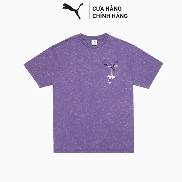 Áo Thun Thời Trang PUMA Unisex Sportstyle Prime GRAPHICS Punk Tee Blue Crystal Màu Xanh Tím