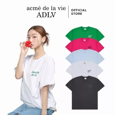 Áo thun ADLV SCRIPT LOGO dáng oversized nhiều màu - Hàng chính hãng