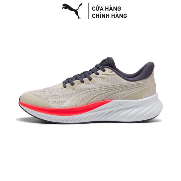 Giày Chạy Bộ PUMA Unisex Pounce Lite 2 Engineered Silver Fog-Inky Depths-Ultra Red Màu Be