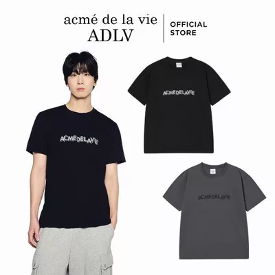 Áo Thun ADLV 3D Logo dáng standard màu đen/than chì - Hàng chính hãng