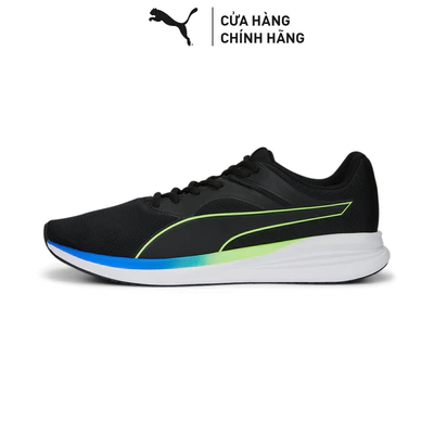 Giày Chạy Bộ PUMA Unisex Transport Black-Fizzy Lime-Royal Sapphire Màu Đen