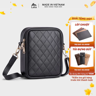 Túi Lata (Thời trang nữ đi chơi size 17 - Túi đeo chéo da HN91)