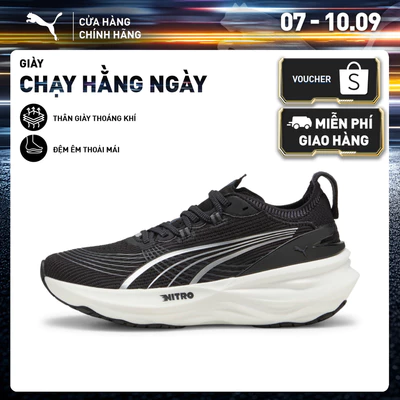 Giày Chạy Bộ PUMA Nữ ForeverRun NITRO 2 Wns Black-White Màu Đen