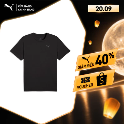 Áo Thun Thể Thao Chạy Bộ PUMA Nam GRAPHICS RUNNING FASTER TEE Black-Q3 & Q4 Màu Đen