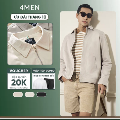 Áo Khoác Kaki Nam 4MEN AK062 Business Jacket Form Regular basic trẻ trung, năng động, đi chơi,đi làm