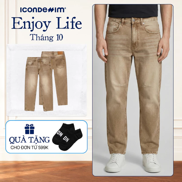 Quần Jeans Nam ICONDENIM Dune Form Straight QJID0280