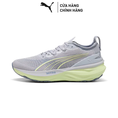 Giày Chạy Bộ PUMA Nam ForeverRun NITRO 2 Vibrant Silver-Apple Spritz Màu Xám