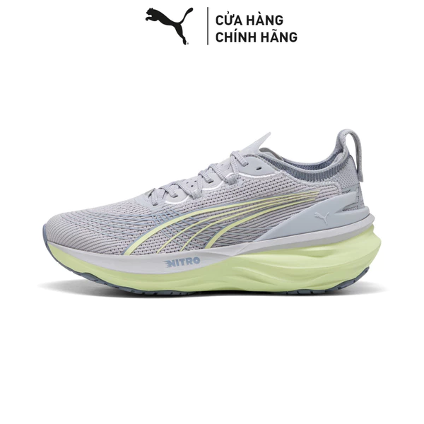 Giày Chạy Bộ PUMA Nam ForeverRun NITRO 2 Vibrant Silver-Apple Spritz Màu Xám