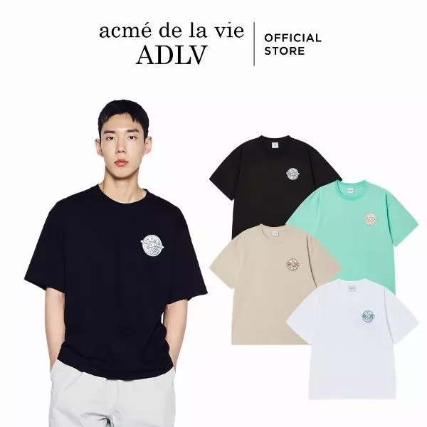 Áo Thun ADLV Saturn Logo dáng oversized màu đen/be đậm/trắng/xanh ngọc - Hàng chính hãng