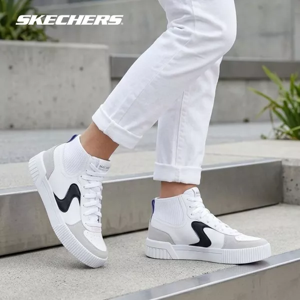 Giày Thể Thao Nữ Skechers Court Classics Jade Cruise Thru - 185099-WBK Air-Cooled Memory Foam Online Sale