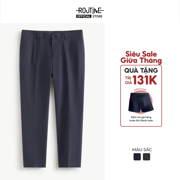 Quần Tây Dài Nam Trượt Nước Form Slim Cropped - Routine 10F25PFO024