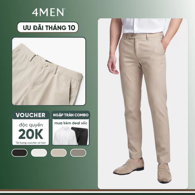 Quần Kaki Trơn Túi 2 Cơi Form Slimfit QK034 Form Slimfit Tôn Dáng, Vải Mềm Mại, Trẻ Trung, Thanh Lịch