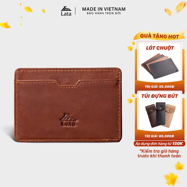 Ví Lata (Thời trang nam đựng namecard nhỏ gọn - Ví da LVN76)