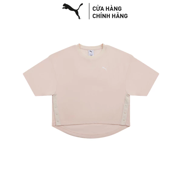 Áo Thun Thời Trang PUMA Nữ WARDROBE ESS Oversized Tee Alpine Snow Màu Trắng