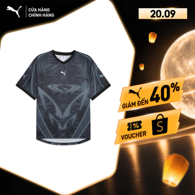 Áo Thun Thời Trang PUMA Unisex PUMATECH-X Football Jersey Black-AOP Màu Đen