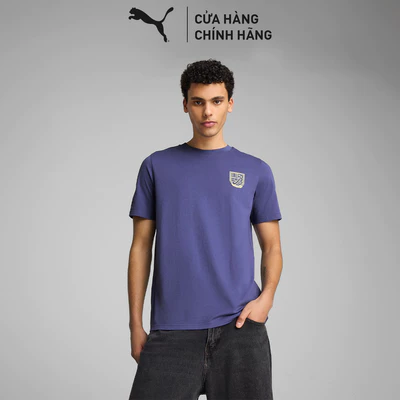 Áo Thun Thời Trang PUMA Nam Wardrobe ESS Graphic Blue Crystal Màu Xanh
