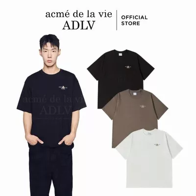 Áo Thun ADLV Bear Doll Basic Logo Dáng Oversized Màu Đen/Nâu/Kem - Hàng chính hãng