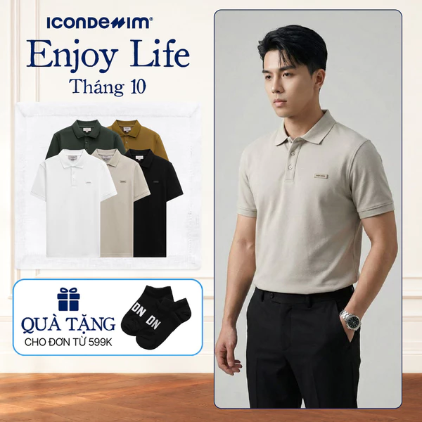 Áo Polo Nam ICONDENIM Double Face CVC Essence Form Regular PLID0275