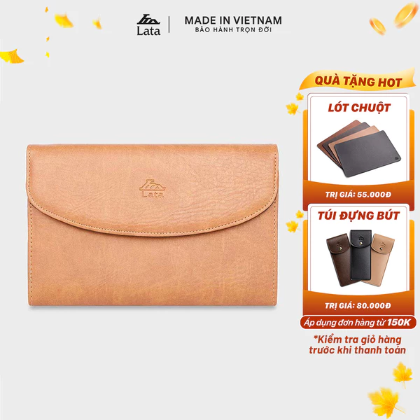 Ví Lata (Thời trang nam dáng cầm tay cỡ lỡn - Ví da VN37)