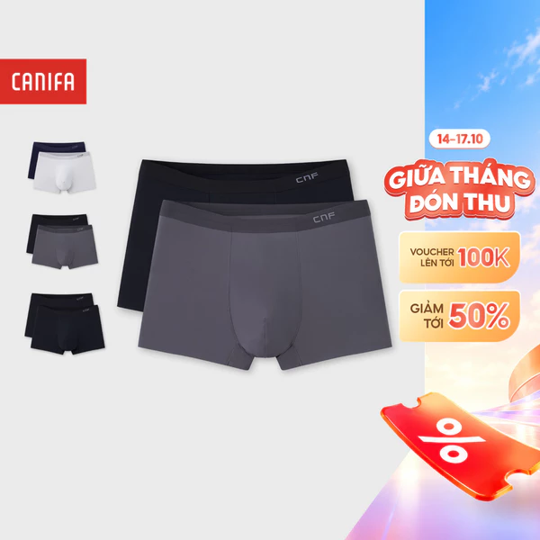 Combo 2 quần lót đùi nam CANIFA vừa vặn, thoải mái vận động 8US26A005