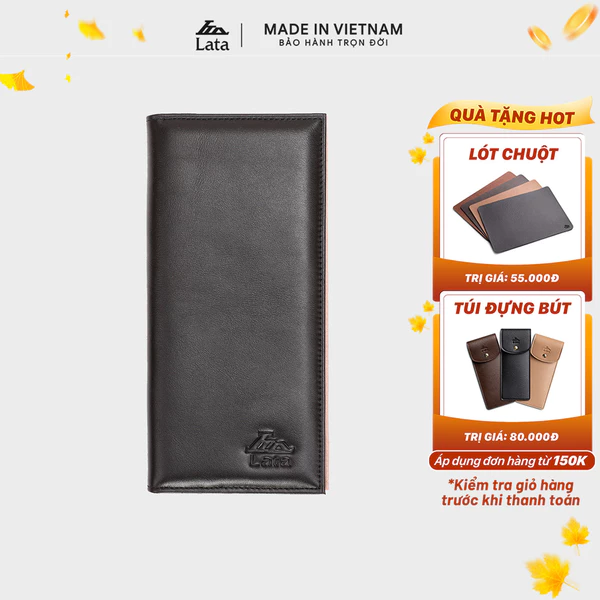 Ví nam da bò Lata (Thời trang nam - Ví da thật LVN53)