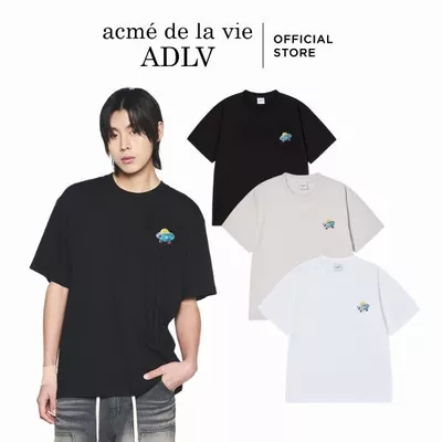 Áo Thun ADLV Clay Alien Dáng Oversized Màu Đen/Xám Nhạt/Trắng - Hàng chính hãng