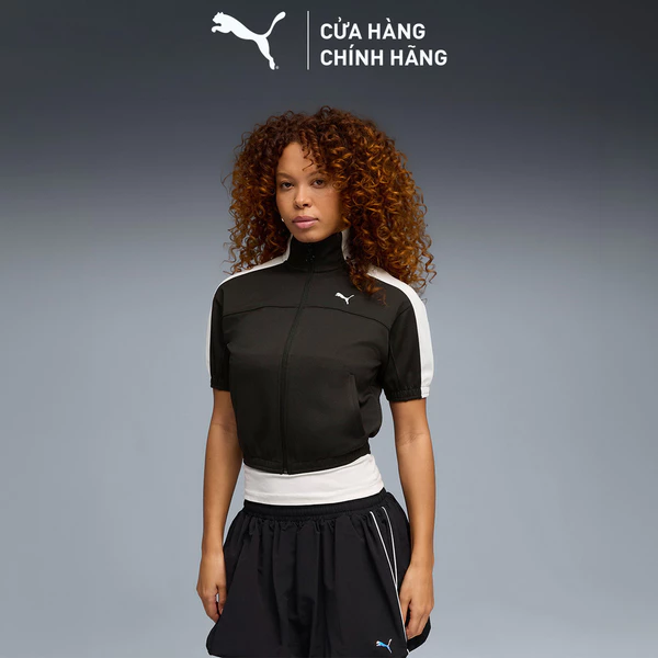 Áo Khoác Thời Trang PUMA Nữ T7 Short Sleeve Jacket Black Màu Đen
