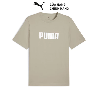 Áo Thun Thời Trang Ngắn Tay PUMA Nam ESS Logo Tee Desert Dust Màu Be
