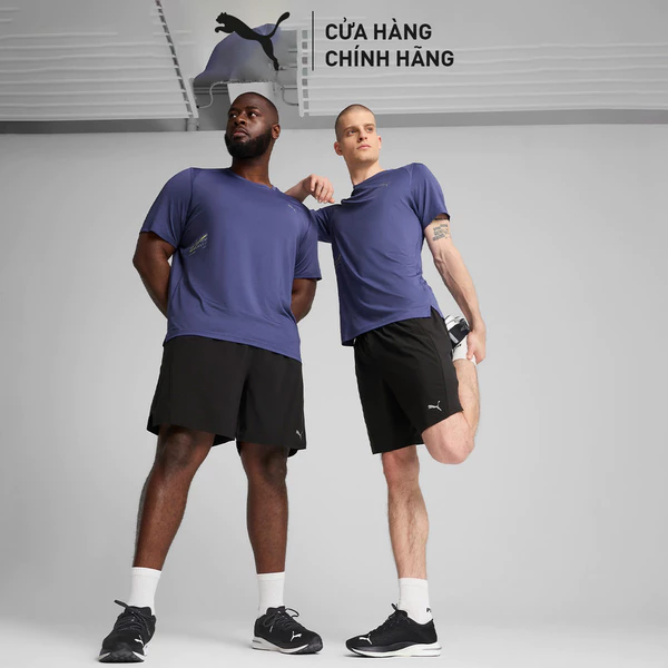Quần Đùi Chạy Bộ PUMA Nam RUN VELOCITY 7 SHORT Black Màu Đen