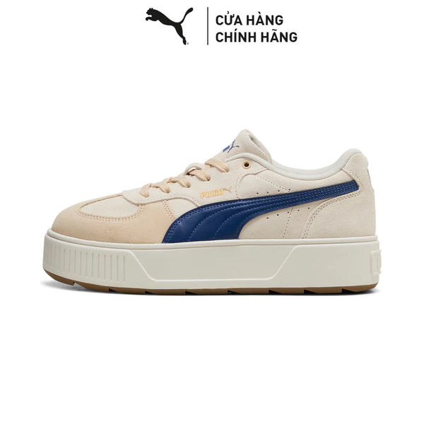 Giày Thể Thao PUMA Nữ Lifora Warm White-Blue Jewel-Gold Màu Trắng