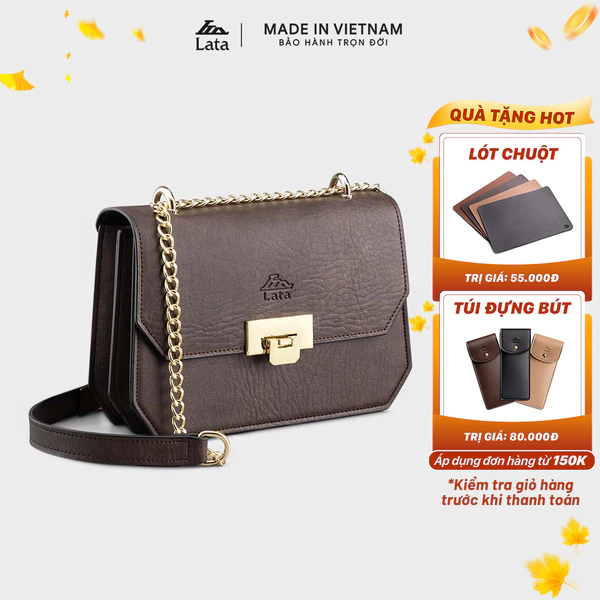 Túi Lata (Thời trang nữ đi chơi size 18 - Túi đeo chéo da HN94)