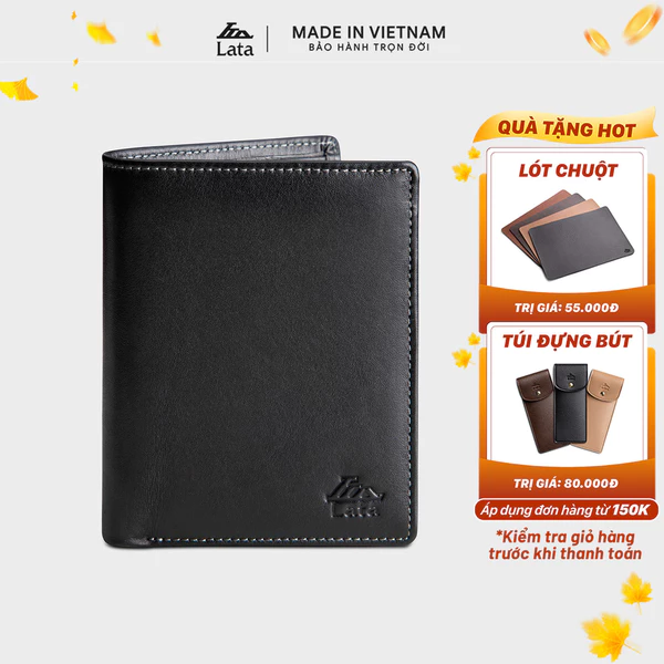 Ví nam da bò Lata (Thời trang nam - Ví da thật LVN85)