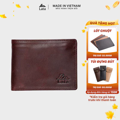 Ví nam da bò Lata (Thời trang nam - Ví da thật LVN56)