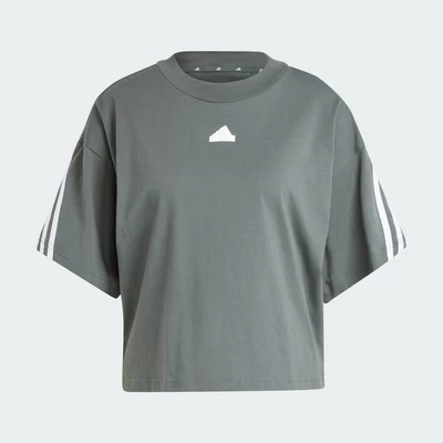 adidas Phong cách sống Áo Thun 3 Sọc Future Icons Nữ Xám IV5267