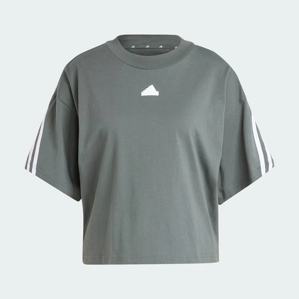 adidas Phong cách sống Áo Thun 3 Sọc Future Icons Nữ Xám IV5267