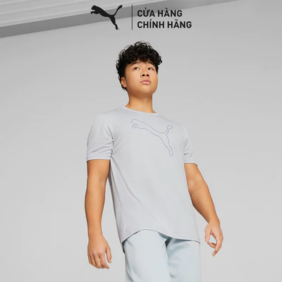 Áo Thun Thể Thao PUMA Nam Performance Cat Platinum Gray Màu Xám