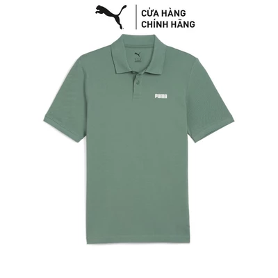 Áo Thun Thời Trang Ngắn Tay PUMA Nam ESS Small Logo Pique Polo Eucalyptus Màu Xanh Lá