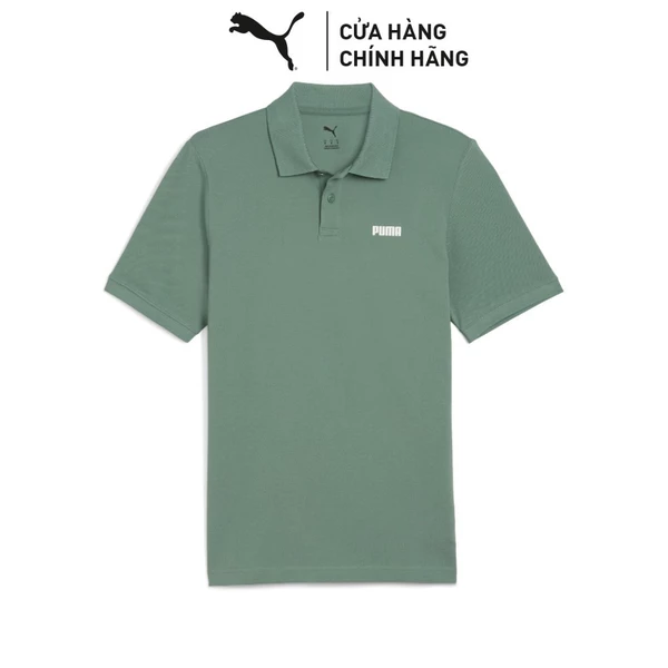 Áo Thun Thời Trang Ngắn Tay PUMA Nam ESS Small Logo Pique Polo Eucalyptus Màu Xanh Lá