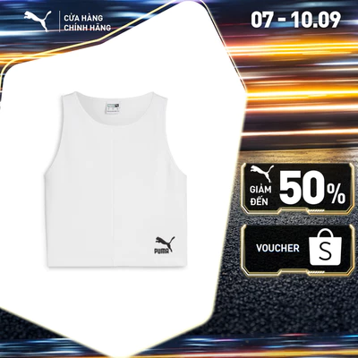 Áo Thun Thời Trang PUMA Nữ CLASSICS Ribbed Crop Top White Màu Trắng