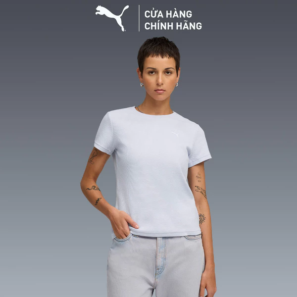 Áo Thun Thời Trang PUMA Nữ HER Tee Cool Weather Màu Xanh