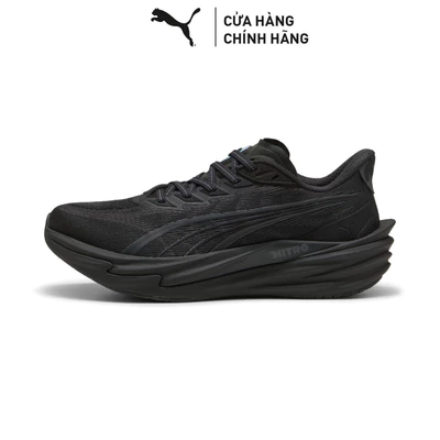 Giày Chạy Bộ PUMA Nam Deviate NITRO 4 WIDE Black-Flat Dark Gray Màu Đen