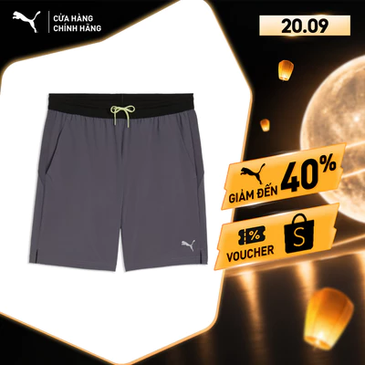 Quần Đùi Tập Luyện PUMA Nam M PWRTRAIN FABRIC MIX SHORT Galactic Gray Màu Xám